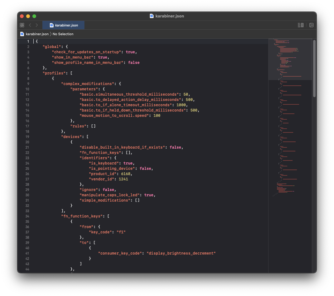 Karabiner JSON File Overview